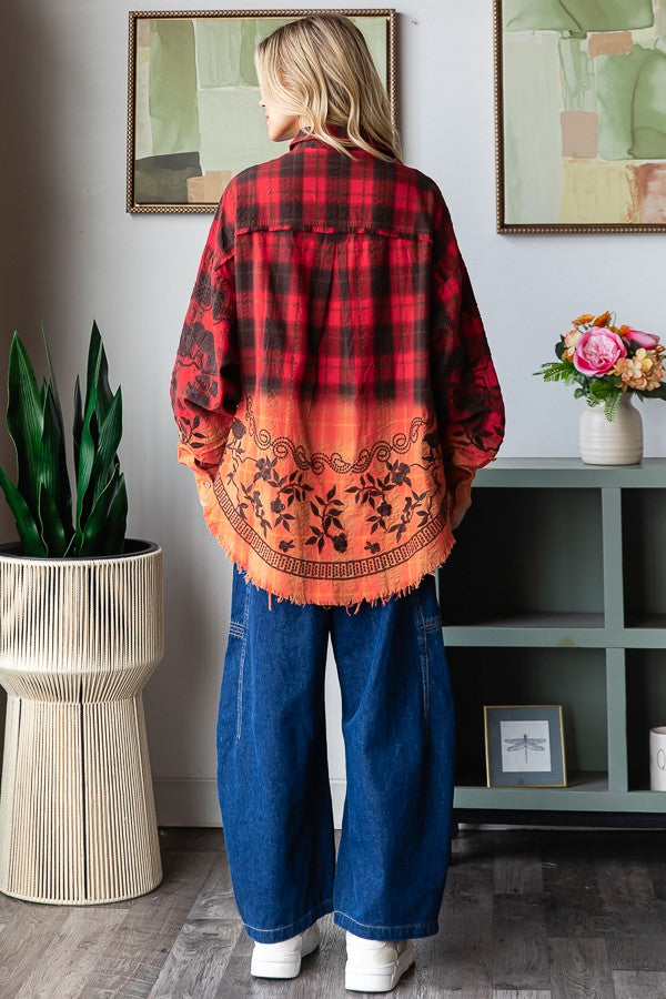 Embroidered Flannel Shirt