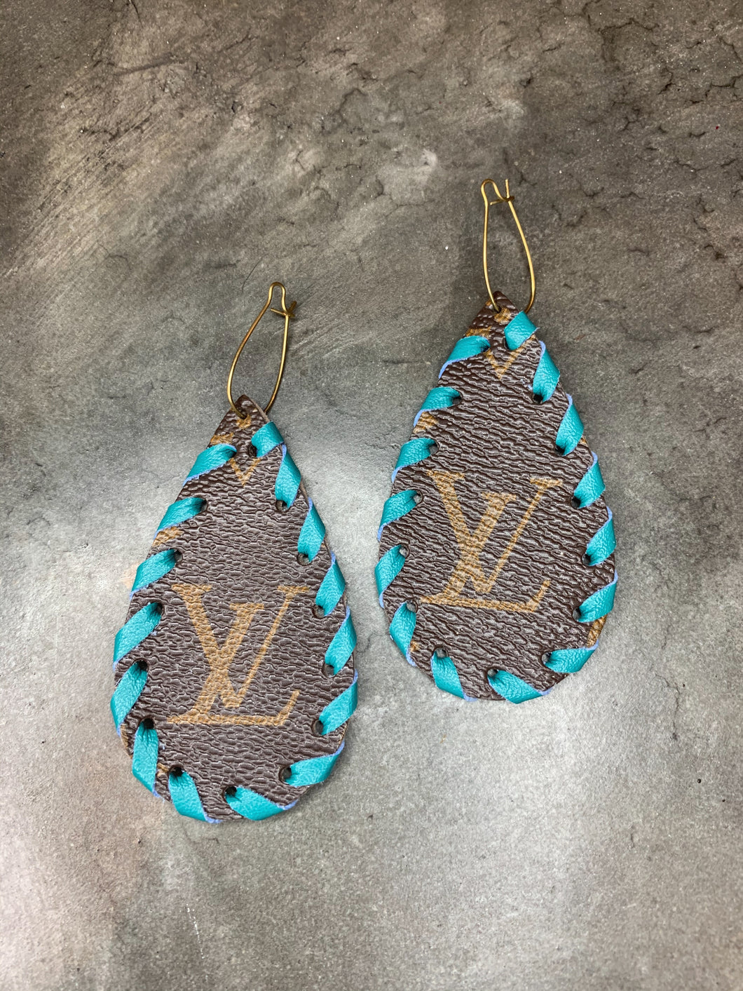 Re-purposed LV earrings