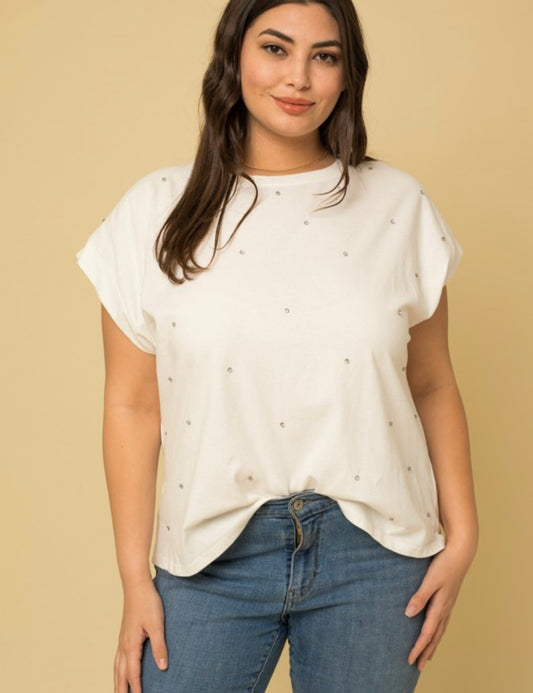 Rhinestone Studs Shirt