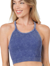 Load image into Gallery viewer, Ribbed Mineral Wash Cropped Tank
